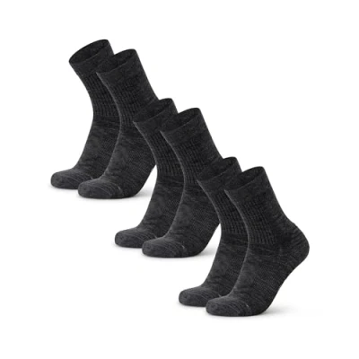Afbeelding van DANISH ENDURANCE 3 paar lichte wandelsokken van merinowol, anti blaren, heren en dames, Seize If Grey