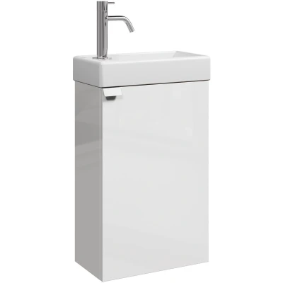 Afbeelding van Badplaats Toiletmeubel Apollo 40 x 22 cm Hoogglans Wit Fonteinmeubel met Wastafel