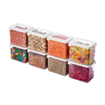 Afbeelding van SmartStore Set van 8 vershouddozen 0,8 liter 20% biologisch kunststof met deksel BPA vrij vaatwasmachinebestendig stapelbaar 12,5 x 9 10 cm