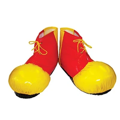 Afbeelding van Hilarische rode en gele clown overschoenen voor volwassenen perfect feestjes, carnaval Halloween