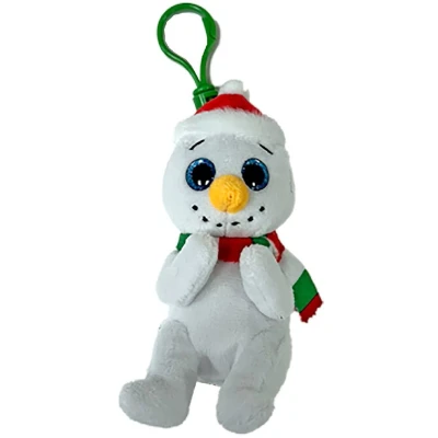 Afbeelding van TY Beanie Boos Clip Knuffel Sneeuwman Brrrnard 7 cm