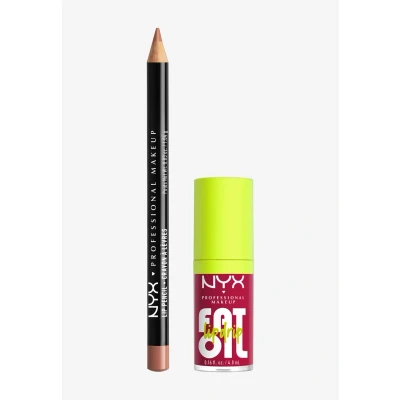 Afbeelding van NYX Professional Makeup Lip Kit, Fat Oil Drip Shade: Newsfeed + Slim Pencil Natural