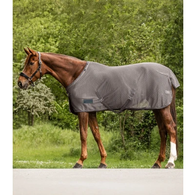 Image de Waldhausen Couverture Anti Mouches Comfort avec Sursangles Croisées Gris 125/175