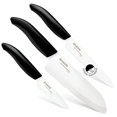Afbeelding van Kyocera ADB01791 Set van 3 koksmessen, keramiek, zwart, 36 x 18 28 cm,