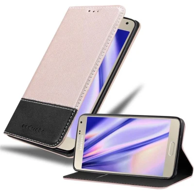Afbeelding van Cadorabo Hoesje geschikt voor Samsung Galaxy A5 2015 in ROSE GOUD ZWART Beschermhoes met magnetische sluiting, standfunctie en kaartvakje Book Case Cover Etui