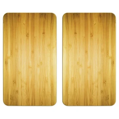 Afbeelding van WENKO WOODEN LOOK glazen beschermplaten voor het fornuis 2 stuks
