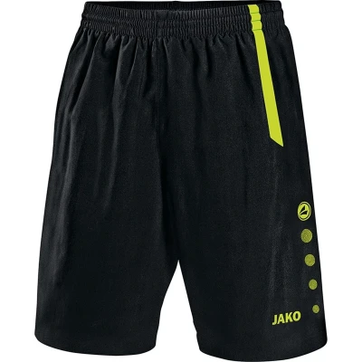 Afbeelding van JAKO Short Turin Zonder binnenslip Zwart/fluogroen