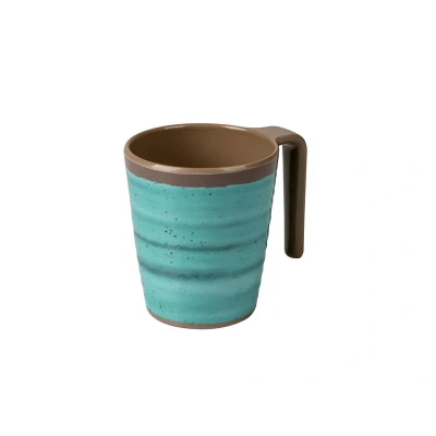 Afbeelding van Bo Camp Mok Halo 100% Melamine 4 Stuks Aqua