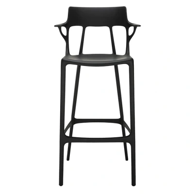 Afbeelding van Kartell A.I. Stool Recycled H75 Zwart Pot Interieur