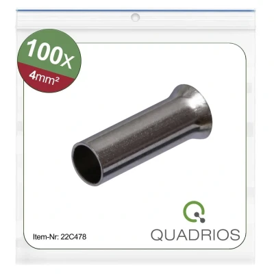 Afbeelding van Quadrios 22C478 Adereindhulzen 4 mm² Ongeïsoleerd 100 stuk(s)