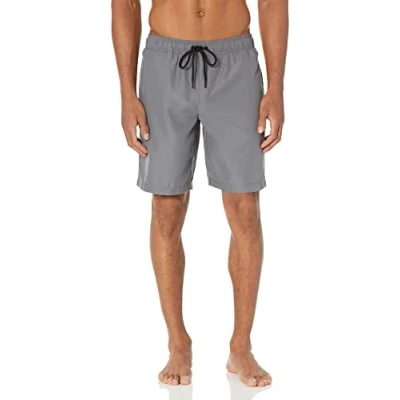 Image de Amazon Essentials Short de Bain 23cm avec Doublure en Maille, Poches, Fermeture à Cordon Homme, Gris, XXL