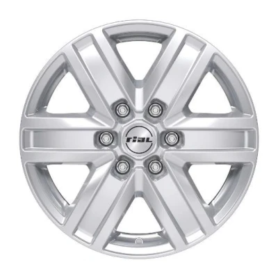 Afbeelding van RIAL 6 gat 17duim 114.3mm lichtmetalen Velg Transporter polar zilver TP70722X31