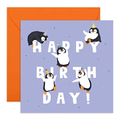 Afbeelding van Central 23 Verjaardagskaart voor haar, pinguïn verjaardagsbrieven, schattige dierenkaarten jongens en meisjes, verjaardagskaarten mannen vrouwen, levering met stickers