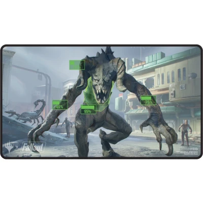 Afbeelding van Ultra Pro Magic: the Gathering Universes Beyond Fallout Black Stitched Commander Playmat: V.A.T.S.