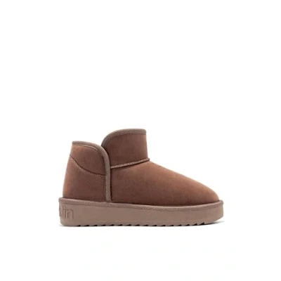 Afbeelding van D.Franklin Enkellaarsjes voor dames Casual mode Nordic Low Basic model, Taupe 15