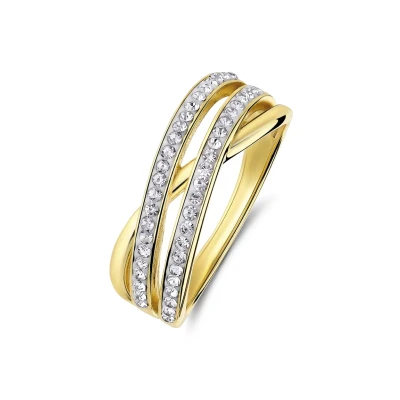 Afbeelding van Lucardi Ring goldcoloured, Dames, Maat: 60, Gold/coloured