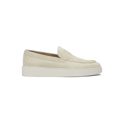 Afbeelding van Beige suede slip on sneakers