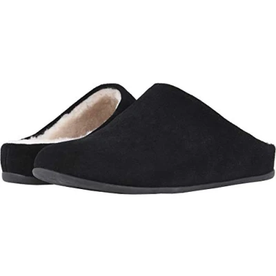 Afbeelding van Fitflop Chrissie Pantoffels, Dames, Maat: 43, Black Veloursleer