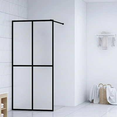 Afbeelding van Inloopdouchewand 90x195 cm mat gehard glas