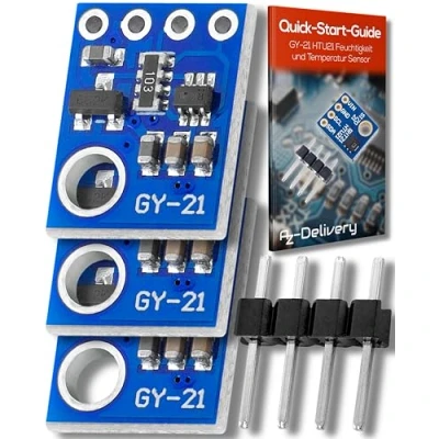 Afbeelding van AZDelivery 3 x GY 21 HTU21 Vochtigheids en Temperatuursensor compatibel met Arduino