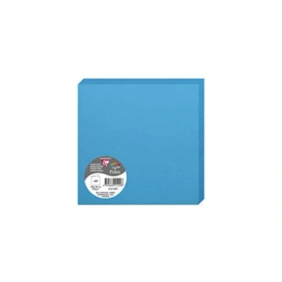 Image de Paquet de 25 cartes pliées Pollen 160x160mm Turquoise 210g