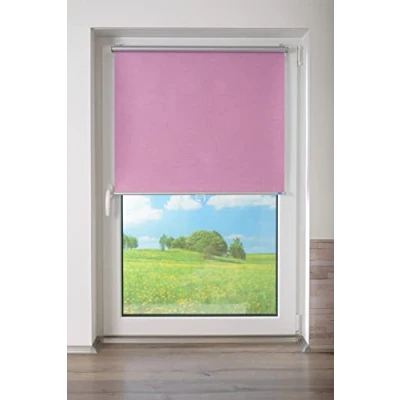 Afbeelding van Veerrolgordijn/automatisch rolgordijn met moderne stofstructuur, fuchsia, 120 cm x 150 (l b)