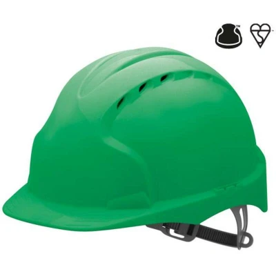 Image de JSP EVO 3 OneTouch casque de sécurité avec fermeture à glissière vert ventilé AJF160 000 300