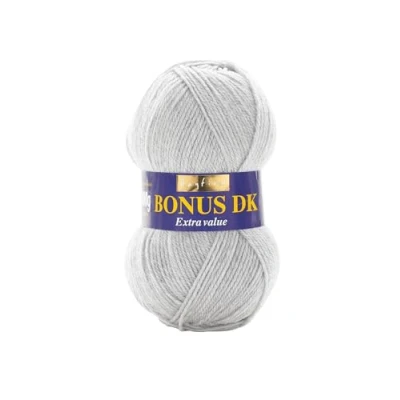 Afbeelding van Hayfield Double Bonus breiwol DK 100 g, garen, lichtgrijs mix, 19 x 9 cm