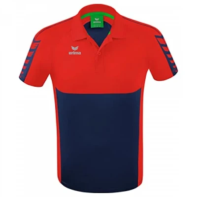 Afbeelding van Six Wings polo new navy/rood / S