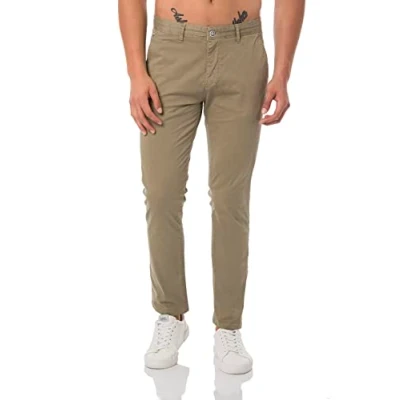 Afbeelding van Klassieke katoenen broek voor heren, casual, zakelijk, stretch, broek, Khaki (stad)