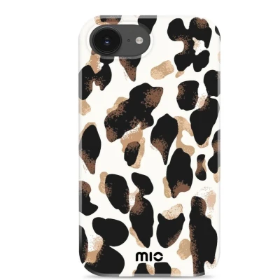 Afbeelding van Mio by Mobilize Hoesje Geschikt voor Apple iPhone 16e MagSafe Telefoonhoesje Hardcase Backcover Draadloos Opladen met Magnetische Ring Case Leopard Zwart,wit