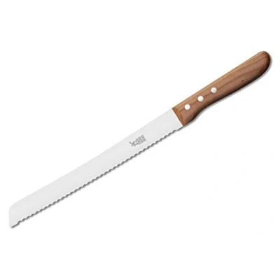 Afbeelding van Robert Herder Broodmes Hochgeschliffen Lemmet 26 cm RVS met Golven Heft Kersenhout