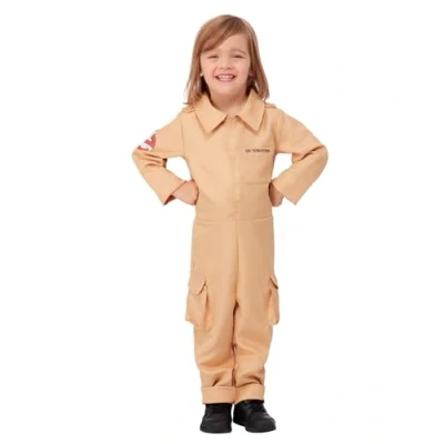 Afbeelding van Smiffy&#039;s Ghostbusters Kostuum Spoken Zijn Niet Veilig Ghostbuster Kind Wit / Beige Small Halloween Verkleedkleding