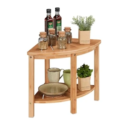 Afbeelding van Relaxdays, Badkamerrekken, Hoekplank (55 x 39,5 42 cm)