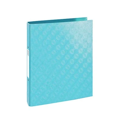 Image de Exacompta réf. 54932E 1 Classeur rigide Pelliculé gaufré 1928 2 anneaux ronds diamètre 30 mm Dos 40 Dimensions extérieures : 32 x 26 cm Format à classer A4 Coloris bleu tropique