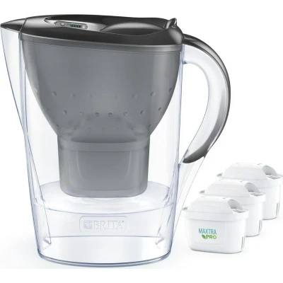 Image de Brita Marella Cool Graphite + 3 Cartouches Filtrantes Maxtra Pro ALL IN 1 Gris Foncé