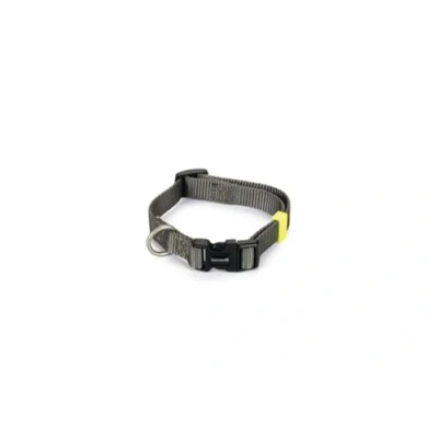 Afbeelding van Beeztees Nylon Halsband Uni Donker Grijs 26 40cmx15mm