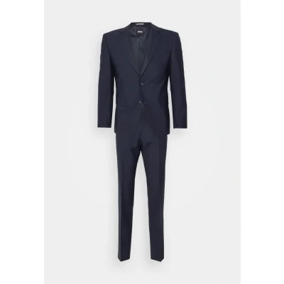 Afbeelding van HUGO BOSS heren Slim fit 2 delig pak van scheerwol in de kleur Donkerblauw, maat: 44