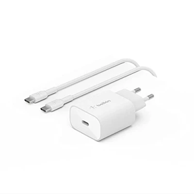Image de Belkin Chargeur Secteur Usb c Pd 3.0 Pps + Câble Blanc (wca004vf1mwh b6)