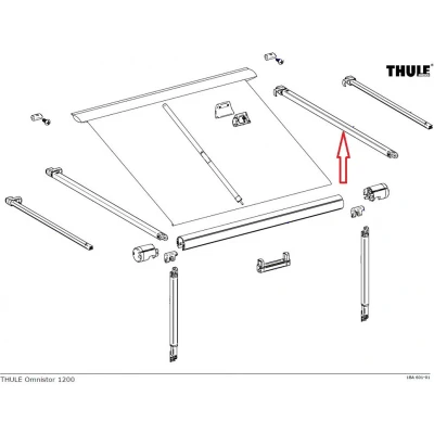 Afbeelding van Thule Rafter Arm Assy RH 1200 3.00/3.25