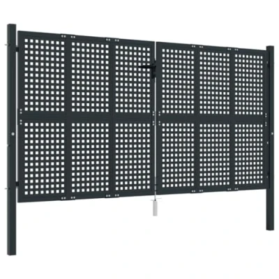 Afbeelding van vidaXL Poort 300x150 cm staal antracietkleurig