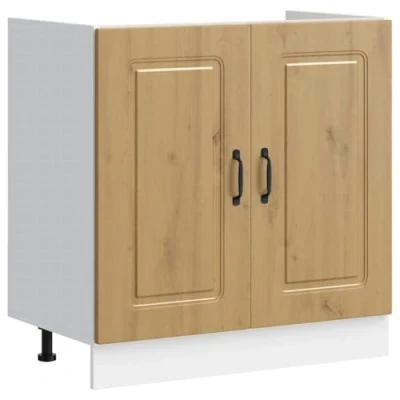 Afbeelding van vidaXL Spoelbakonderkast Kalmar 80x46x81,5 cm hout artisanaal eiken