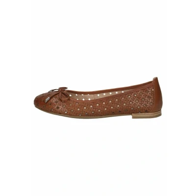 Afbeelding van Caprice Ballerina&#039;s, Dames, Maat: 37, Cognac nappa Leer