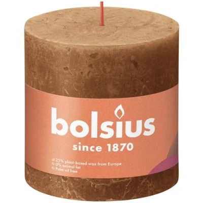 Afbeelding van Rustiek stompkaars 100/100 Spice Brown Bolsius