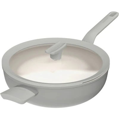 Afbeelding van LEO Wokpan antikleef met deksel Balance Moonmist Ø 32cm Grijs PFAS vrij
