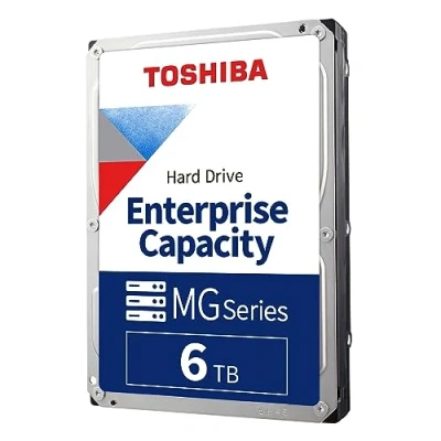 Afbeelding van Toshiba Enterprise 6 TB interne harde schijf 7200 rpm 128 MB cache, overdrachtssnelheid van Gbit/s voor professioneel en persoonlijk gebruik