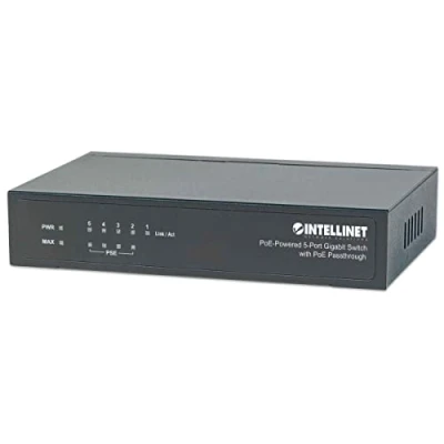 Afbeelding van Intellinet 561082 Netwerk switch 5 poorten 1 GBit/s PoE functie