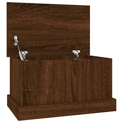 Afbeelding van Opbergbox 50x30x28 cm bewerkt hout bruineikenkleurig
