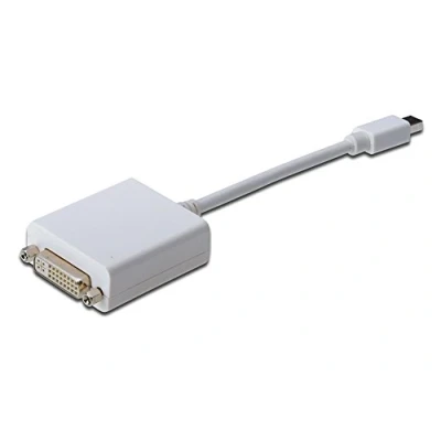 Afbeelding van Digitus AK 340406 001 W DisplayPort / DVI Adapter [1x Mini stekker 1x bus 24+5 polig] Wit 15.00 cm