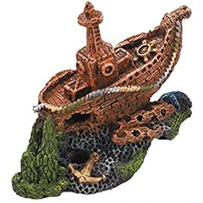 Afbeelding van Aqua Della Aquariumdecoratie Vissen Galleon Wrak S 18x11x16cm 1st